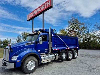Kenworth T880 Tri Axle Dump Truck - Paccar 510HP, 6 Speed Allison Rds Automatic, 18' Dump