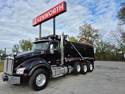 Kenworth T880 Tri Axle Dump Truck - Paccar 510HP, 6 Speed Allison Rds Automatic, 18' Dump