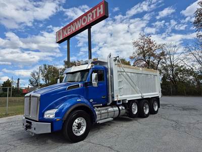 Kenworth T880 Tri Axle Dump Truck - Paccar 485HP, 8Ll Manual, 18' Dump