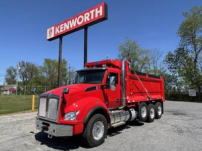 Kenworth T880 Tri Axle Dump Truck - Paccar 510HP, 6 Speed Allison Rds Automatic, 18' Dump