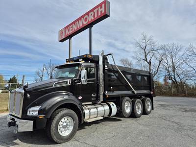 Kenworth T880 Tri Axle Dump Truck - Paccar 510HP, 6 Speed Allison Rds Automatic, 18' Dump
