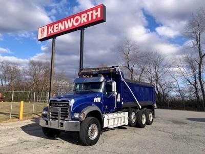 Mack Granite 64BR Tri Axle Dump Truck - MP8 455HP, Automatic, 17.5' Dump