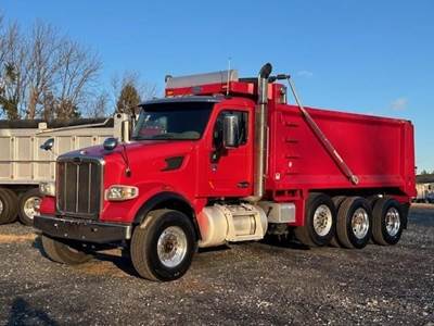 Peterbilt 567 Tri Axle Dump Truck - Cummins 505HP, 18 Speed Manual, 17.5' Dump