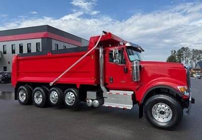 International HX Quad Axle Dump Truck - Cummins 565HP, 18 Speed Manual