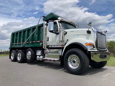International HX Tri Axle Dump Truck - Cummins 470HP, 6 Speed Allison Rds Automatic, 17' Dump
