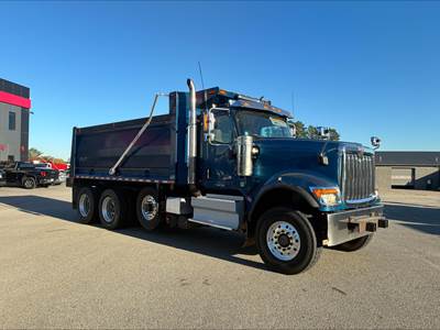 International HX Tri Axle Dump Truck - Cummins 485HP, 6 Speed Allison Rds Automatic, 17.5' Dump