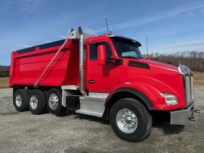 Kenworth T880 Tri Axle Dump Truck - Paccar 430HP, 6 Speed Allison Rds Automatic, 15.5' Dump