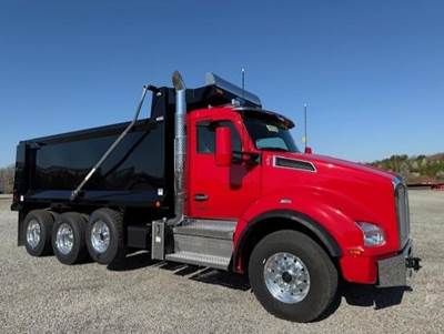 Kenworth T880 Tri Axle Dump Truck - Cummins 525HP, 6 Speed Allison Rds Automatic, 17.5' Dump