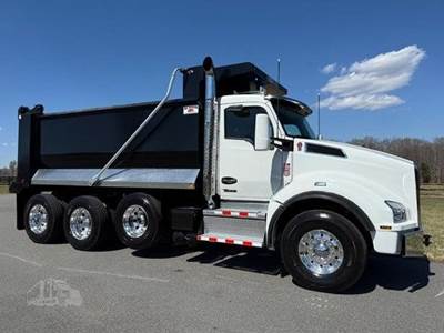 Kenworth T880 Tri Axle Dump Truck - Paccar 510HP, 6 Speed Allison Rds Automatic, 16' Dump