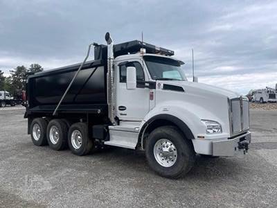 Kenworth T880 Tri Axle Dump Truck - Paccar 510HP, 6 Speed Allison Rds Automatic, 16' Dump