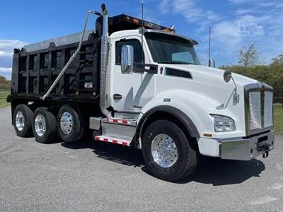 Kenworth T880 Tri Axle Dump Truck - Cummins 485HP, 6 Speed Allison Rds Automatic, 16' Dump