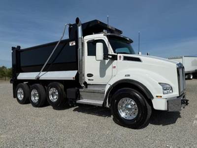 Kenworth T880 Tri Axle Dump Truck - Paccar 510HP, 6 Speed Allison Rds Automatic, 16' Dump