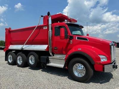Kenworth T880 Tri Axle Dump Truck - Paccar 510HP, 6 Speed Allison Rds Automatic, 16' Dump