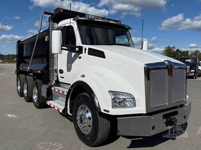 Kenworth T880 Tri Axle Dump Truck - Cummins 450HP, 18 Speed Ultrashift Plus Amt, 16' Dump