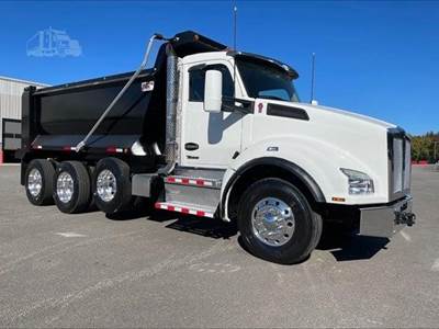Kenworth T880 Tri Axle Dump Truck - Cummins 450HP, 18 Speed Ultrashift Plus Amt, 16' Dump