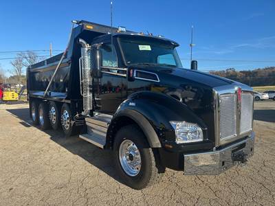 Kenworth T880 Quad Axle Dump Truck - Cummins 565HP, 6 Speed Allison Rds Automatic, 19' Dump