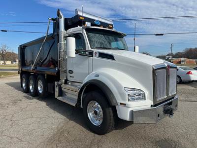 Kenworth T880 Tri Axle Dump Truck - Cummins 565HP, 6 Speed Allison Rds Automatic, 17.5' Dump