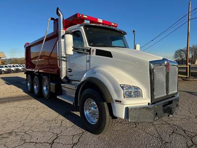 Kenworth T880 Tri Axle Dump Truck - Cummins 500HP, 6 Speed Allison Rds Automatic, 16' Dump