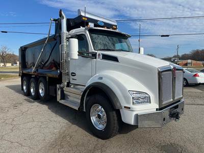 Kenworth T880 Tri Axle Dump Truck - Cummins 565HP, 6 Speed Allison Rds Automatic, 17.5' Dump