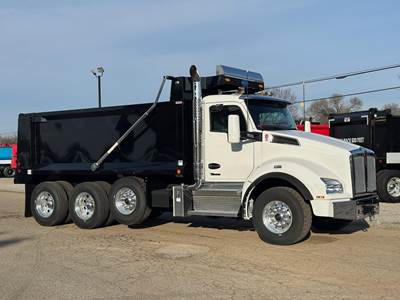Kenworth T880 Tri Axle Dump Truck - Cummins 565HP, 6 Speed Allison Rds Automatic, 17.5' Dump