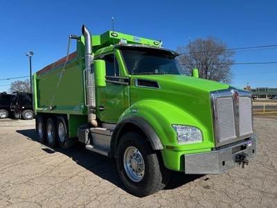 Kenworth T880 Tri Axle Dump Truck - Cummins 565HP, 6 Speed Allison Rds Automatic, 17.5' Dump
