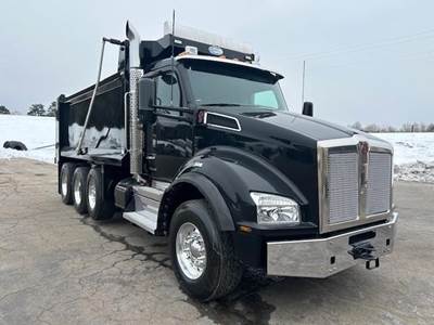 Kenworth T880 Tri Axle Dump Truck - Cummins 565HP, 6 Speed Allison Rds Automatic, 17.5' Dump