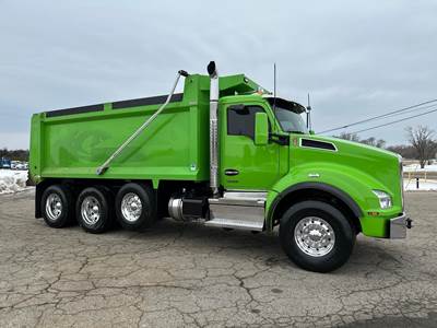 Kenworth T880 Tri Axle Dump Truck - Cummins 565HP, 6 Speed Allison Rds Automatic, 17.5' Dump
