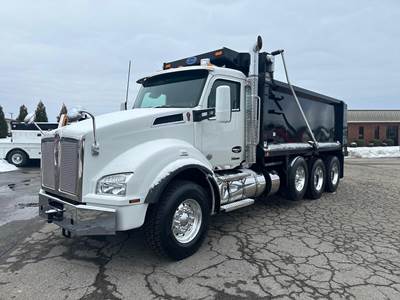 Kenworth T880 Tri Axle Dump Truck - Cummins 565HP, 6 Speed Allison Rds Automatic, 17.5' Dump