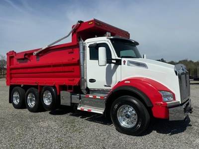 Kenworth T880 Tri Axle Dump Truck - Paccar 485HP, 8Ll Manual, 17.5' Dump
