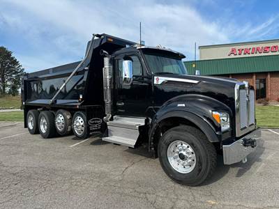 Kenworth T880 Quad Axle Dump Truck - Cummins 565HP, 6 Speed Allison Rds Automatic, 19' Dump
