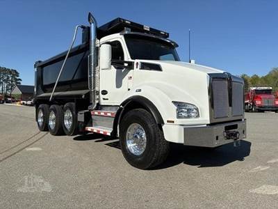 Kenworth T880 Tri Axle Dump Truck - Cummins 500HP, 6 Speed Allison Rds Automatic, 16' Dump