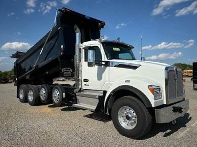 Kenworth T880 Quad Axle Dump Truck - Cummins 565HP, 6 Speed Allison Rds Automatic, 19.5' Dump