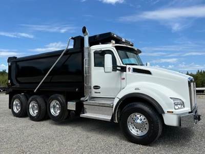 Kenworth T880 Tri Axle Dump Truck - Cummins 500HP, 6 Speed Allison Rds Automatic, 16' Dump