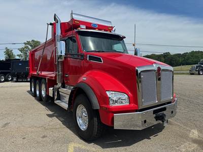 Kenworth T880 Tri Axle Dump Truck - Cummins 565HP, 6 Speed Allison Rds Automatic, 17.5' Dump