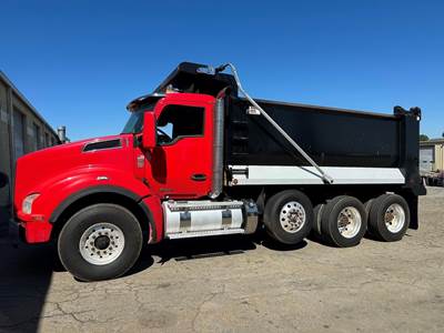 Kenworth T880 Tri Axle Dump Truck - Cummins 500HP, 6 Speed Allison Rds Automatic, 16' Dump