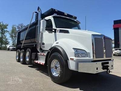 Kenworth T880 Tri Axle Dump Truck - Paccar 510HP, 6 Speed Allison Rds Automatic, 16' Dump