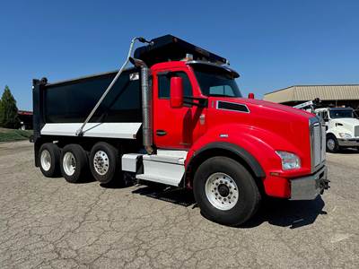 Kenworth T880 Tri Axle Dump Truck - Cummins 500HP, 6 Speed Allison Rds Automatic, 16' Dump