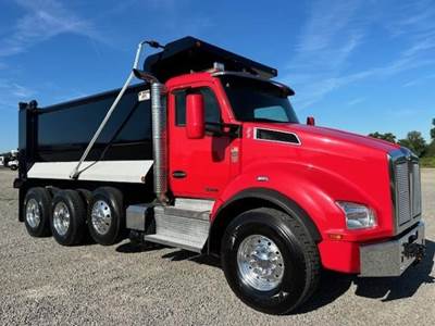 Kenworth T880 Tri Axle Dump Truck - Cummins 500HP, 6 Speed Allison Rds Automatic, 16' Dump