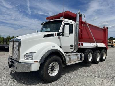 Kenworth T880 Tri Axle Dump Truck - Cummins 500HP, 6 Speed Allison Hs Automatic, 16' Dump