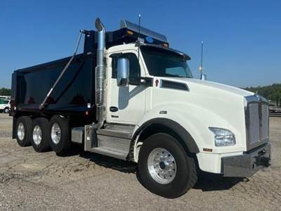 Kenworth T880 Tri Axle Dump Truck - Cummins 565HP, 6 Speed Allison Rds Automatic, 18' Dump