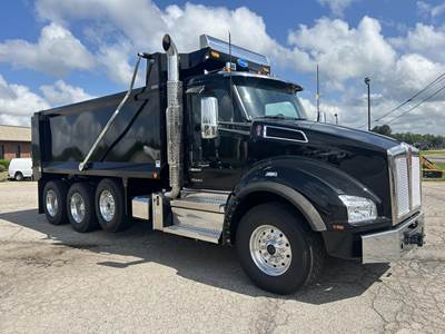 Kenworth T880 Tri Axle Dump Truck - Cummins 565HP, 6 Speed Allison Hs Automatic, 18' Dump