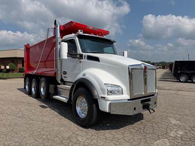 Kenworth T880 Tri Axle Dump Truck - Cummins 500HP, 6 Speed Allison Hs Automatic, 16' Dump