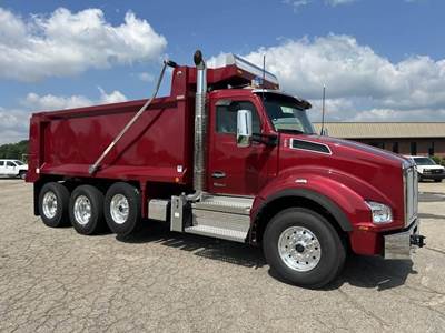 Kenworth T880 Tri Axle Dump Truck - Cummins 565HP, 6 Speed Allison Rds Automatic, 18' Dump
