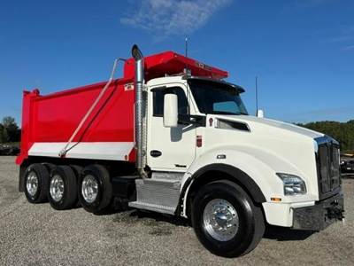 Kenworth T880 Tri Axle Dump Truck - Cummins 500HP, 6 Speed Allison Rds Automatic, 16' Dump