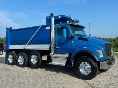 Kenworth T880S Tri Axle Dump Truck - Paccar 510HP, 6 Speed Allison Rds Automatic, 16' Dump