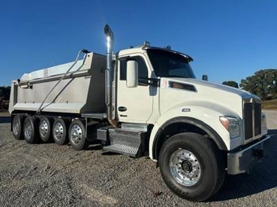 Kenworth T880S Five Axle Dump Truck - Paccar 456HP, 6 Speed Allison Rds Automatic, 20' Dump