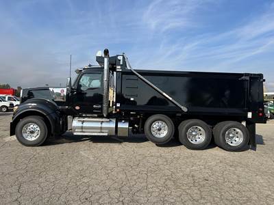 Kenworth W990 Tri Axle Dump Truck - Cummins 565HP, 6 Speed Allison Rds Automatic, 18' Dump