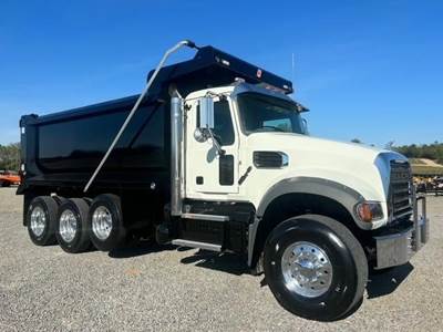 Mack Granite 64FR Tri Axle Dump Truck - MP8 455HP, 6 Speed Allison Rds Automatic, 16' Dump