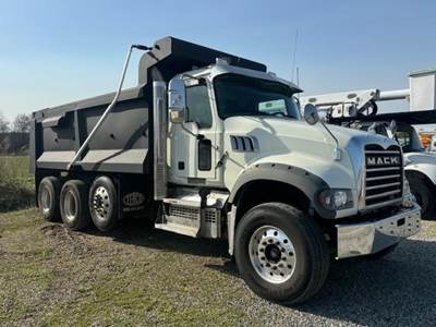 Mack Granite 84FR Tri Axle Dump Truck - MP7 425HP, 6 Speed Allison Rds Automatic, 17' Dump
