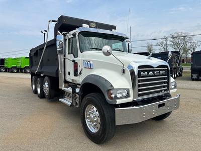 Mack Granite 84FR Tri Axle Dump Truck - MP7 425HP, 6 Speed Allison Rds Automatic, 17' Dump